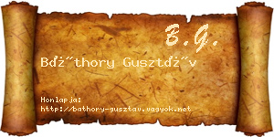 Báthory Gusztáv névjegykártya