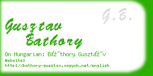 gusztav bathory business card